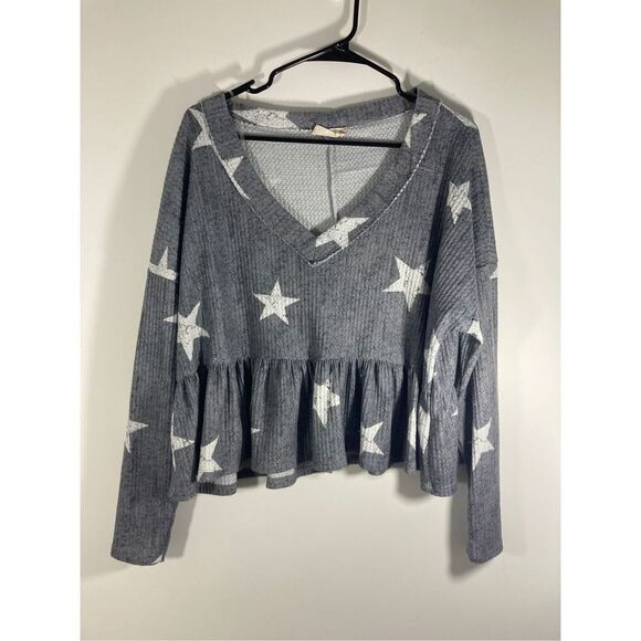 Altar'd State Sweaters - Altar'd State Oversized Star Grey Women's Sweater
